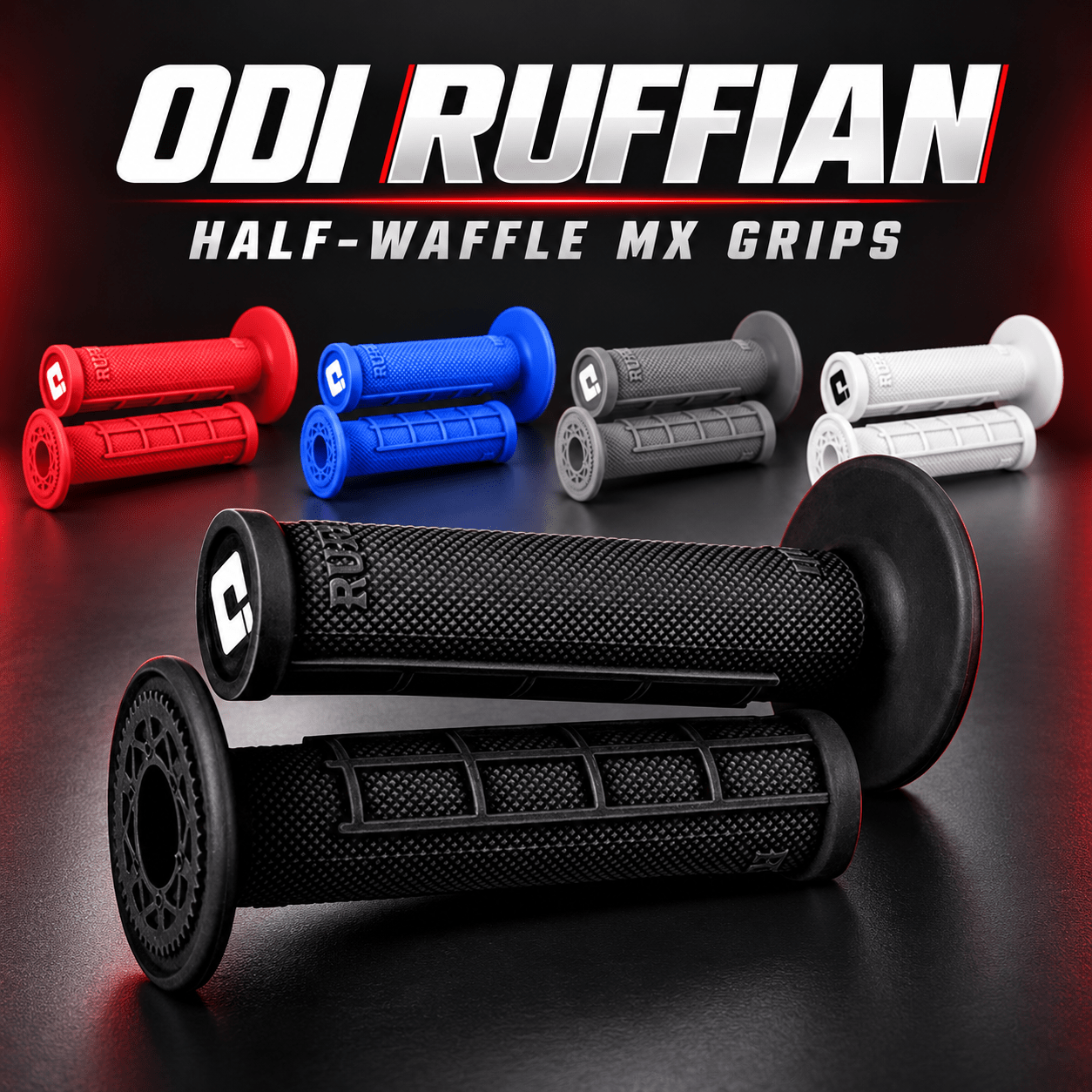 ODI Ruffian Half-Waffle MX Grips – MTN MotoWorks