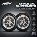 12-Inch CNC Supermoto Wheel & Tire Set
