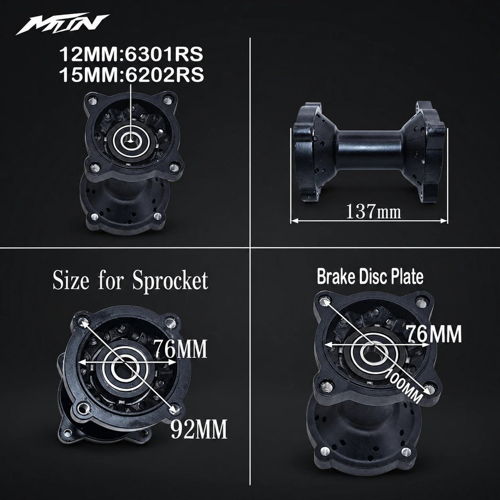 12-Inch Spoke Supermoto Wheel & Tire Set | MTN MOTOWORKS E-Moto Performance Parts & Accessories#