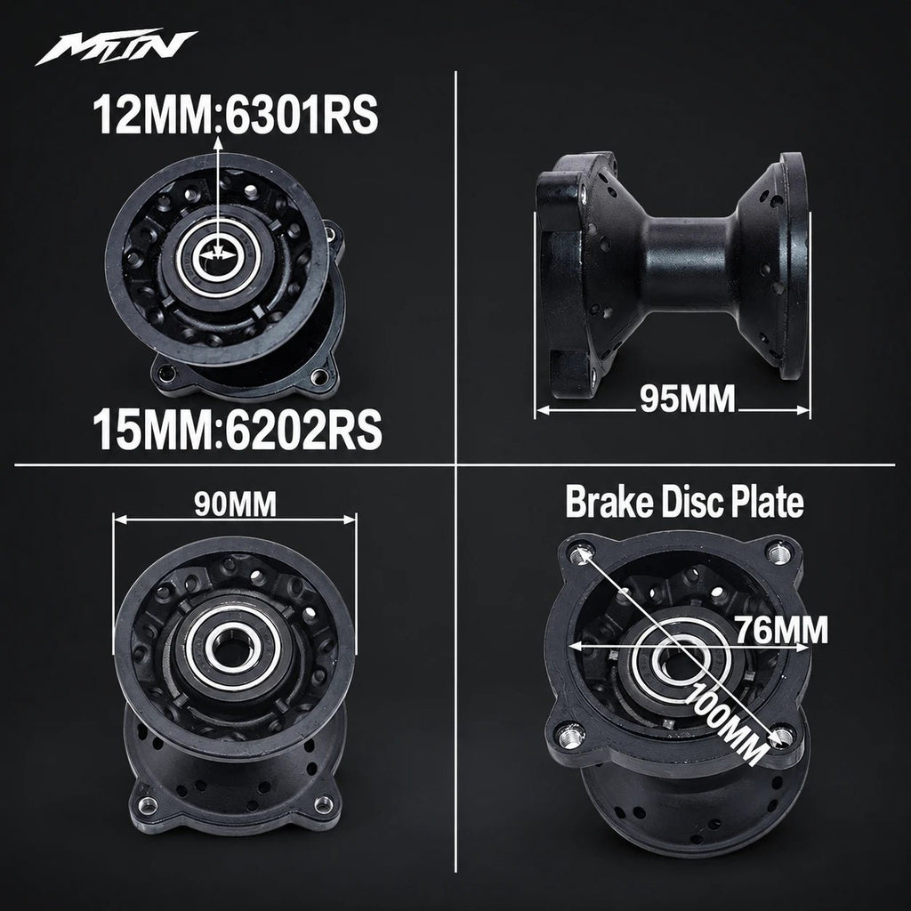 12-Inch Spoke Supermoto Wheel & Tire Set | MTN MOTOWORKS E-Moto Performance Parts & Accessories#