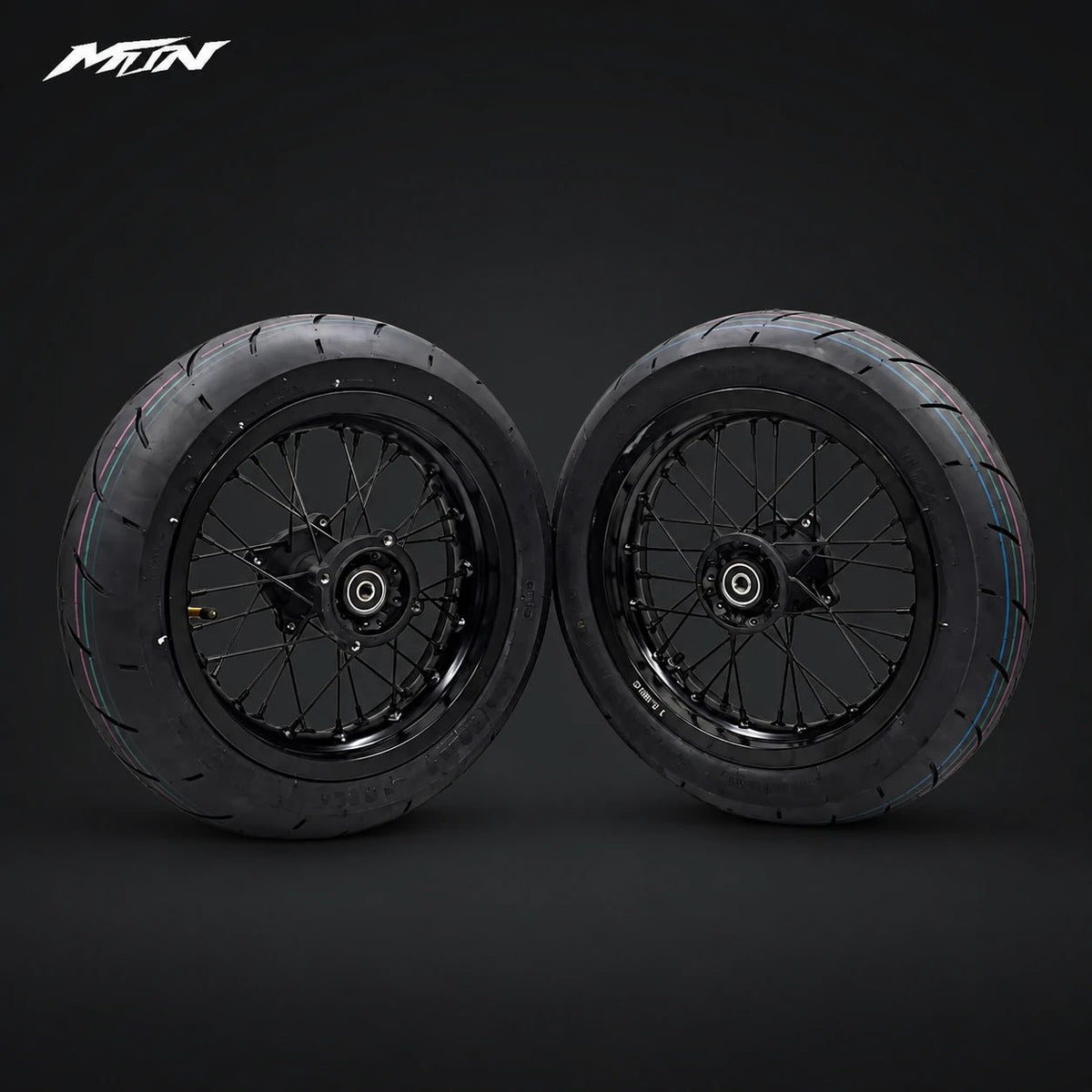 12-Inch Spoke Supermoto Wheel & Tire Set | MTN MOTOWORKS E-Moto Performance Parts & Accessories#