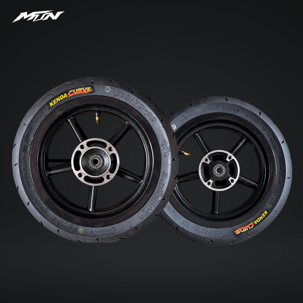 12-Inch Supermoto Wheel Set – Black