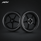 14-Inch Supermoto Wheel & Tire Set | Standard 90 Front & 120 Rear | MTN MOTOWORKS E-Moto Performance Parts & Accessories#