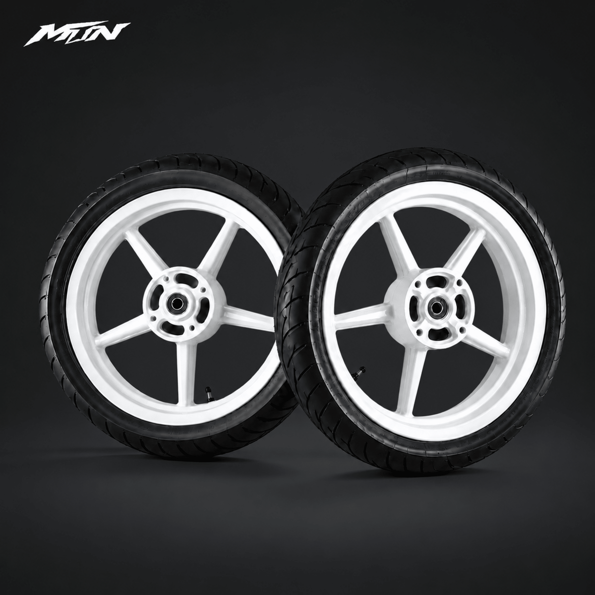 14-Inch Supermoto Wheel & Tire Set | Standard 90 Front & 120 Rear | MTN MOTOWORKS E-Moto Performance Parts & Accessories#