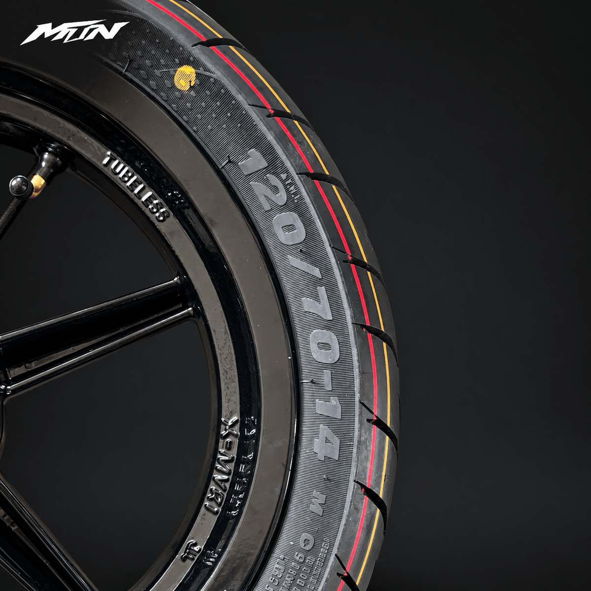 14-Inch Supermoto Wheel & Tire Set | Wide 110 Front & 120 Rear | MTN MOTOWORKS E-Moto Performance Parts & Accessories#
