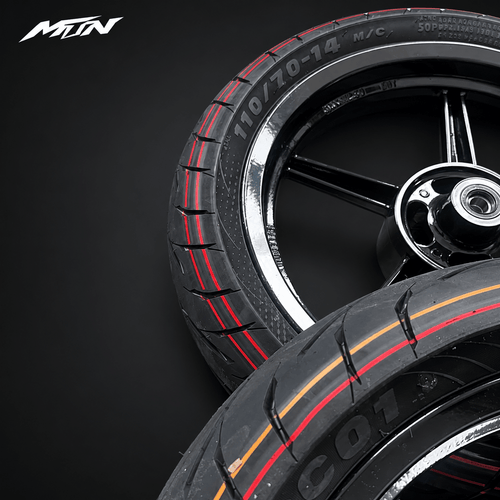 14-Inch Supermoto Wheel & Tire Set | Wide 110 Front & 120 Rear | MTN MOTOWORKS E-Moto Performance Parts & Accessories#