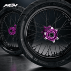 17-inch radial supermoto wheel and tire set for Ultra Bee and Light Bee 2, alternate view