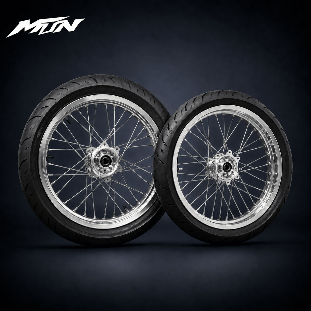 17-inch radial supermoto wheel set for Sur-Ron Ultra Bee and Light Bee 2, available in 5 finishes
