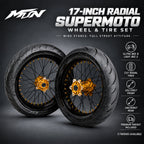 17-Inch Radial Supermoto Wheel & Tire Set | Ultra Bee & Light Bee 2 | MTN MOTOWORKS E-Moto Performance Parts & Accessories#