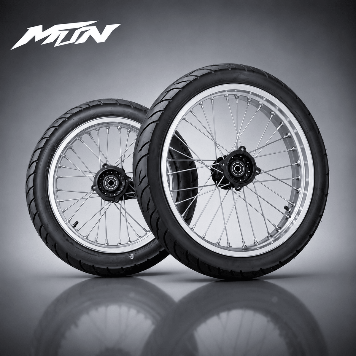 17/14-Inch Supermoto Wheel & Tire Set for Strike & Yozma