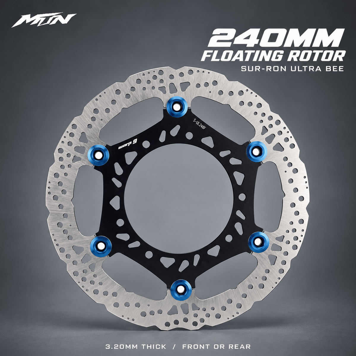 240mm Floating Brake Rotor | Sur-Ron Ultra Bee | MTN MOTOWORKS E-Moto Performance Parts & Accessories#