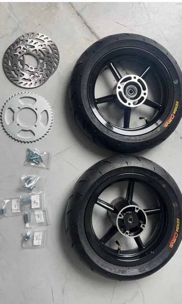 Tuttio / Razor / Yozma / RTR 12” Tubeless Supermoto Wheel Set