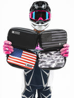 Havoc Bar Sack rider view with American flag design