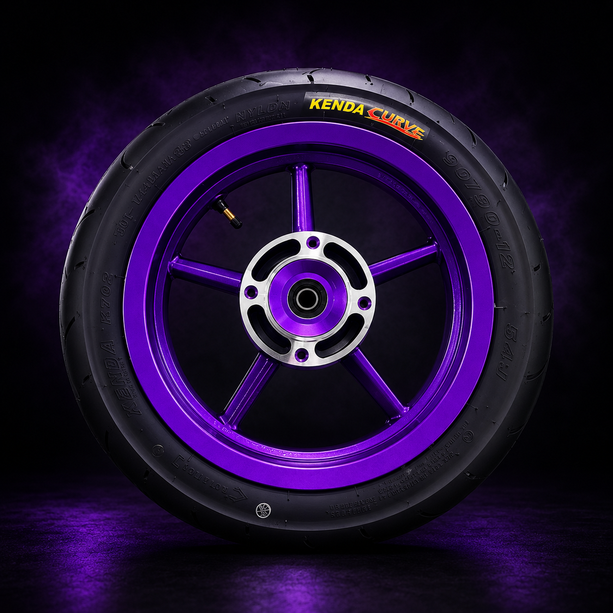 MTN Hot Purple 12” Supermoto Wheel & Tire Set