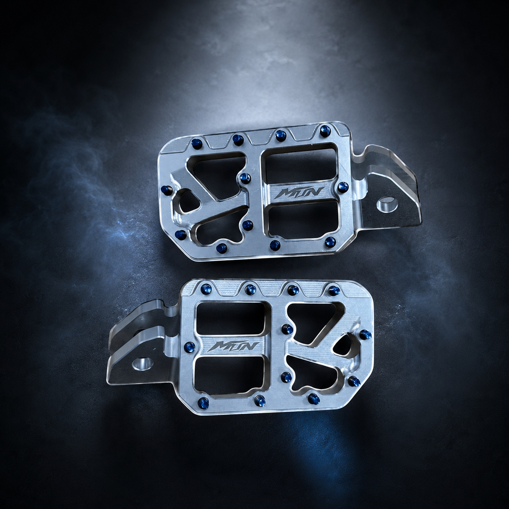 MTN MARK I 7075 Wide Footpegs | Titanium Grip Pins