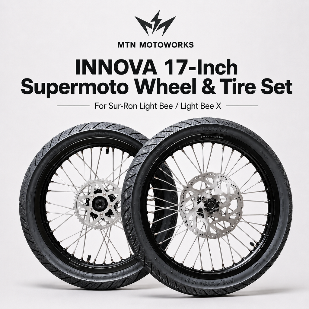 Sur-Ron LBX – INNOVA 17-Inch Supermoto Wheel & Tire Set