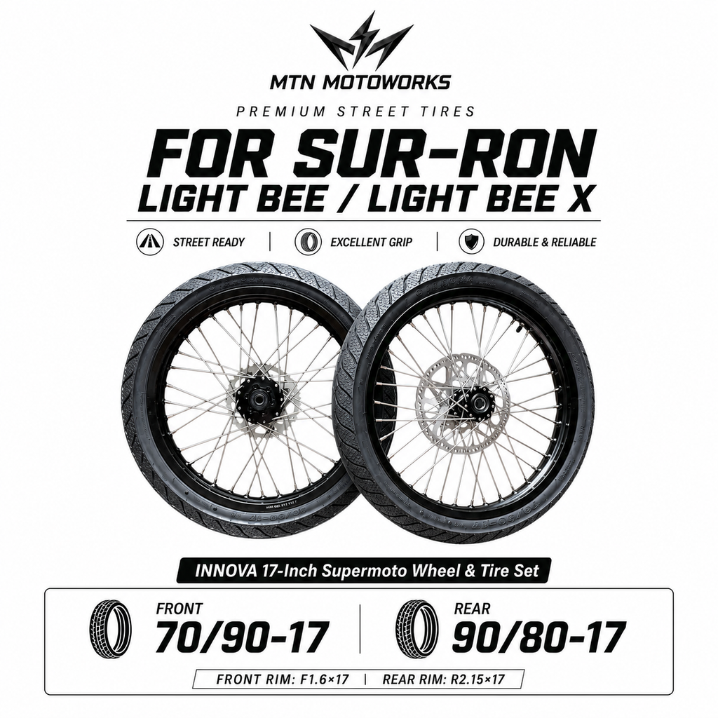 Sur-Ron LBX – INNOVA 17-Inch Supermoto Wheel & Tire Set