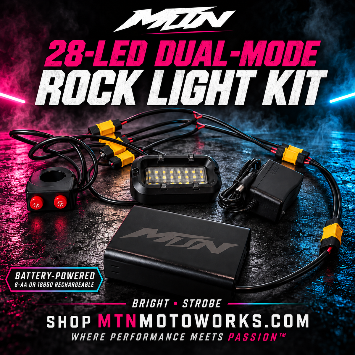 MTN 28-LED Dual-Mode Rock Light Kit