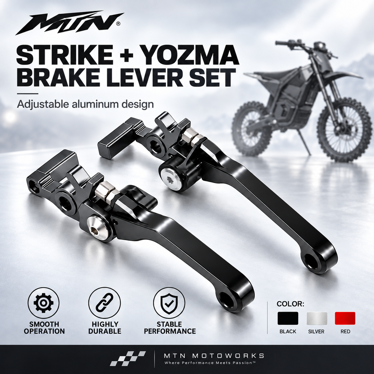 MTN Adjustable Aluminum Brake Lever Set | Strike & Yozma