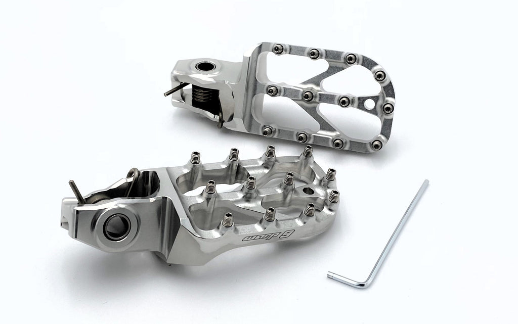 MTN Stark Varg Elite Foot Pegs - Silver Anodized