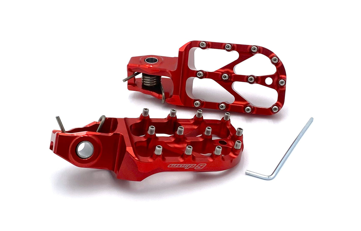 Stark Varg Elite Foot Pegs - Red Anodized