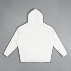 MTN Box OG Hoodie in White with black front MTN logo, relaxed fit, and heavyweight streetwear style.