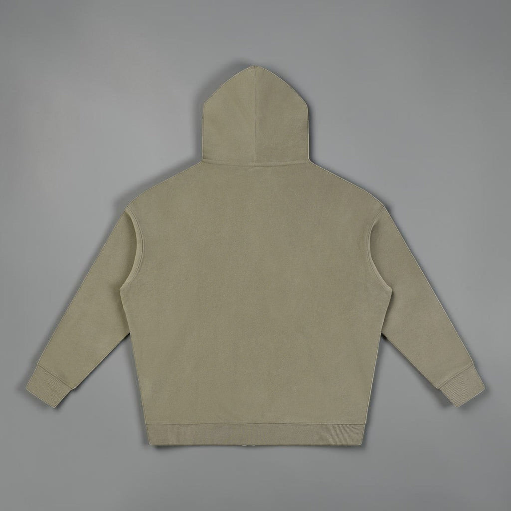 MTN Box OG Hoodie in Dust Coffee with front MTN logo, relaxed fit, and heavyweight streetwear style.