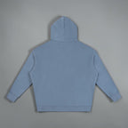 MTN Box OG Hoodie in Slate Blue with front MTN logo, relaxed fit, and heavyweight streetwear style.