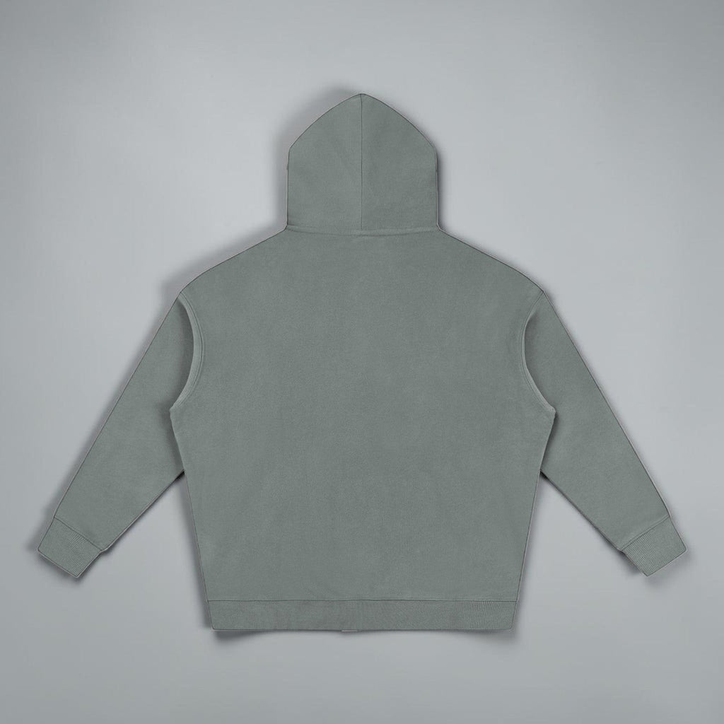 MTN Box OG Hoodie in Light Gray with front MTN logo, relaxed fit, and heavyweight streetwear style.