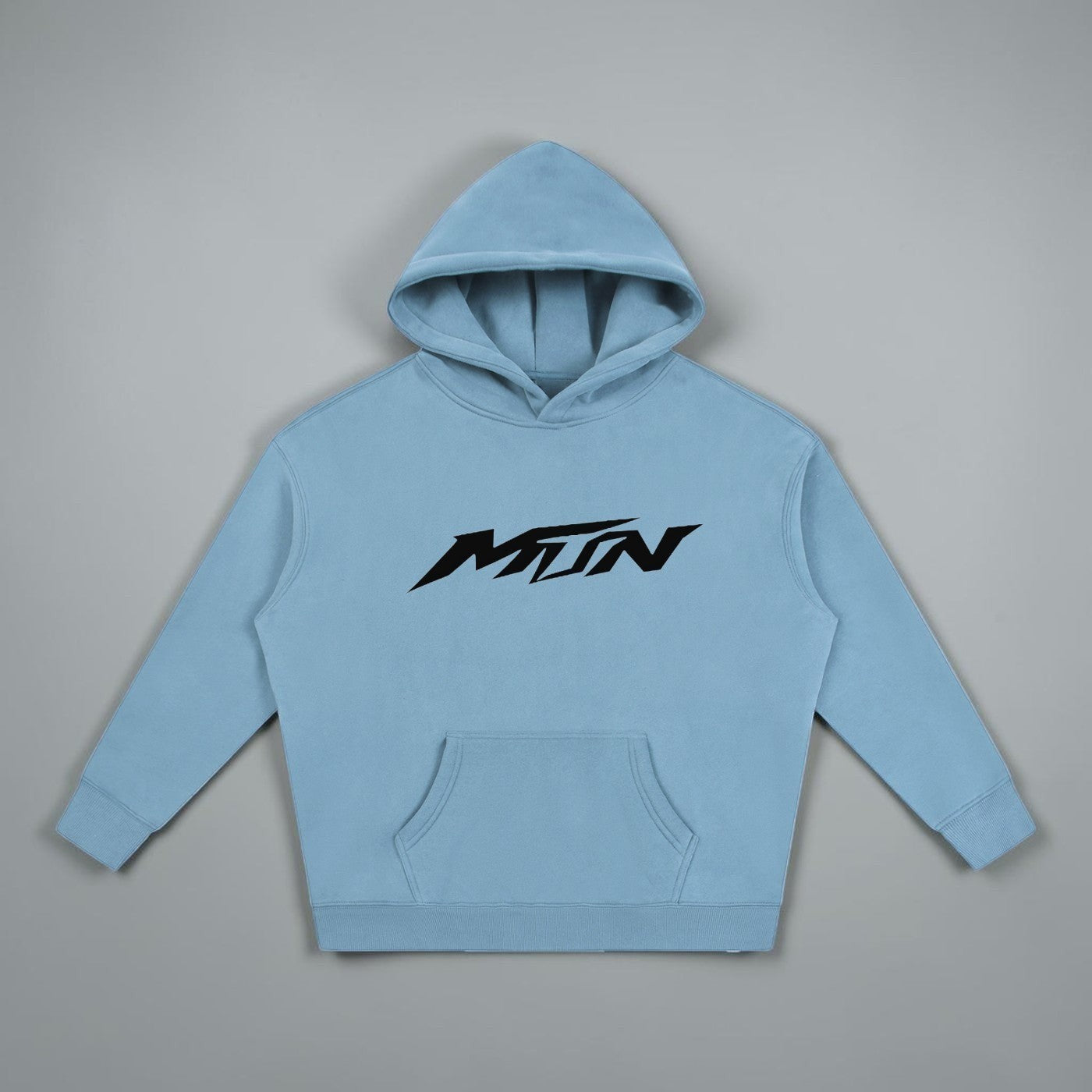 MTN Box OG Hoodie in Moto Blue with front MTN logo, relaxed fit, and heavyweight streetwear style