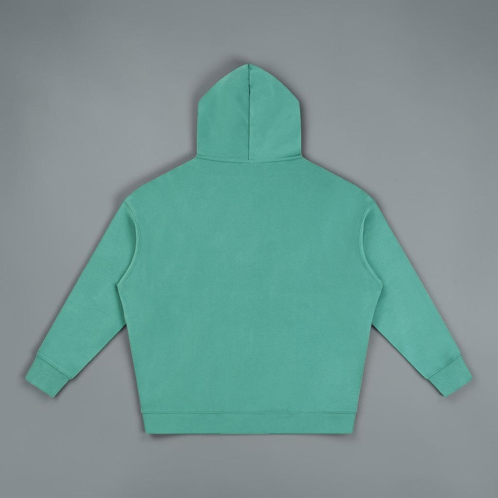 MTN Box OG Hoodie in Medium Green with front MTN logo, relaxed fit, and heavyweight streetwear style.

Light Blue