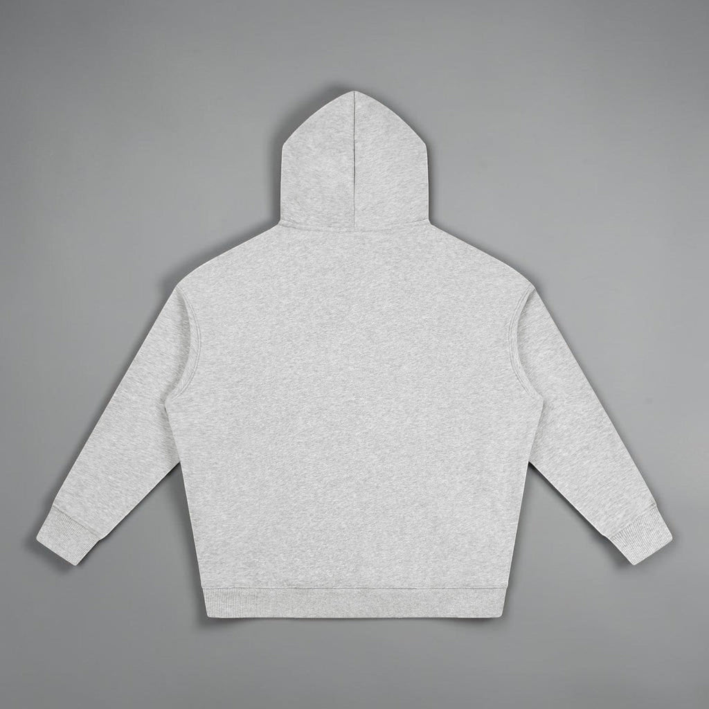 MTN Box OG Hoodie in Ash Gray with black front MTN logo, relaxed fit, and heavyweight streetwear style.