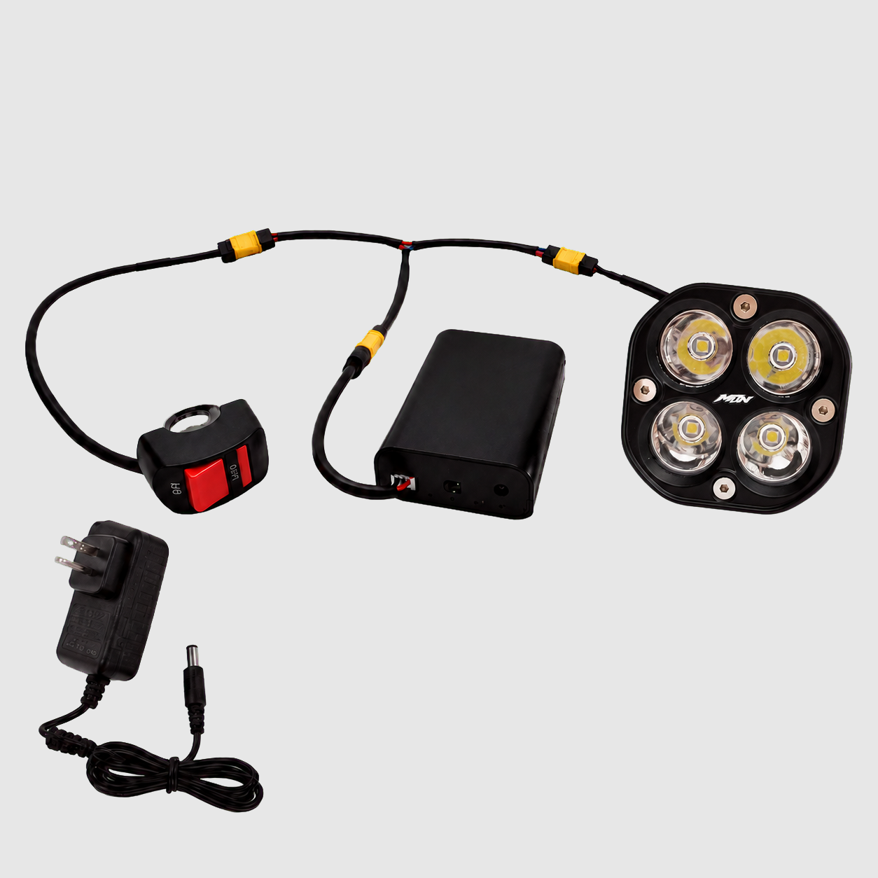 MTN 12V Rechargeable 4-Lens Baja LED Headlight