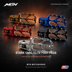 MTN Stark Varg Elite Foot Pegs - all 5 anodized colors, 7075-T6 CNC aluminum