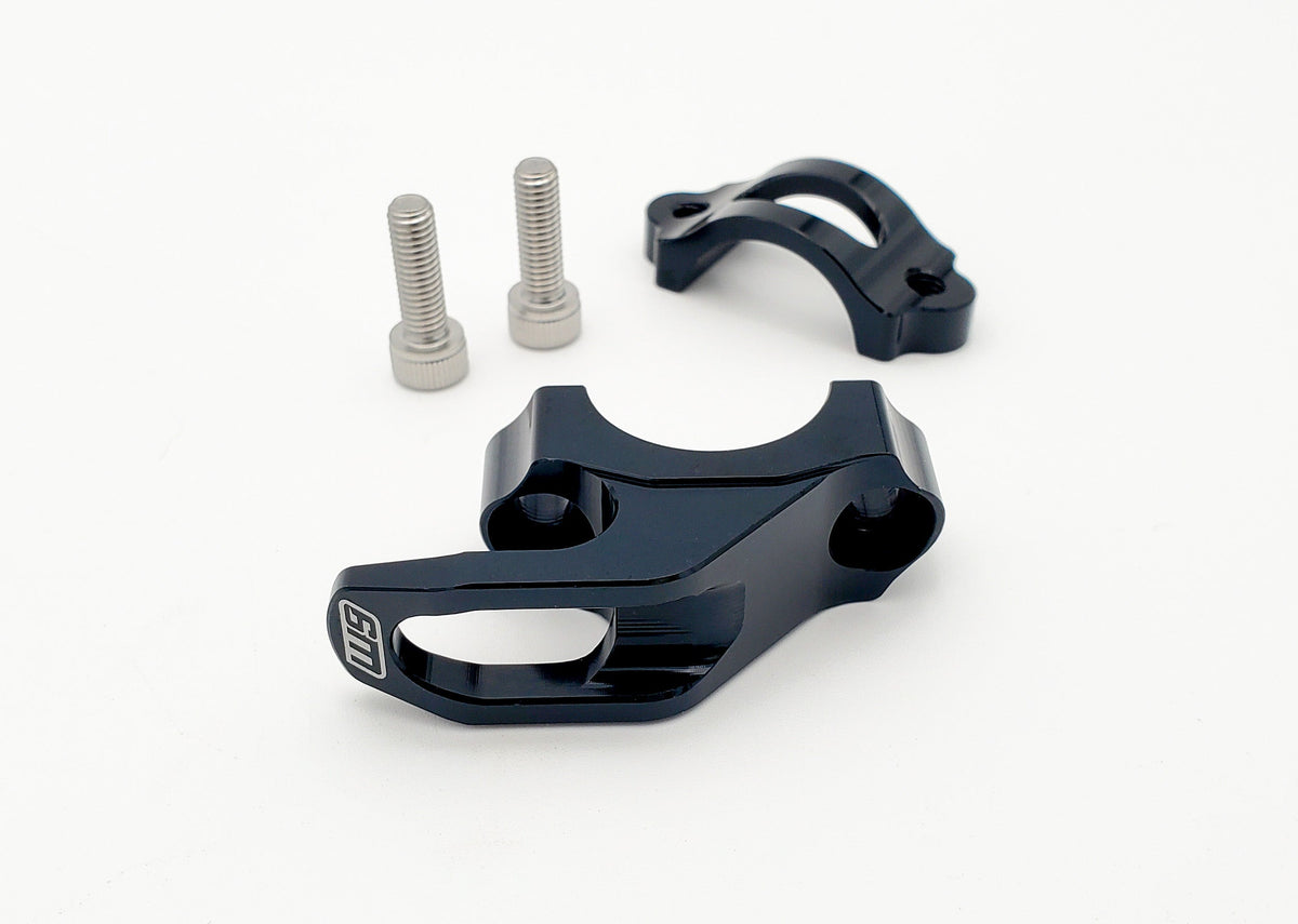 MTN Helmet Hook - 7075-T6 aluminum handlebar mount, unmounted with hardware