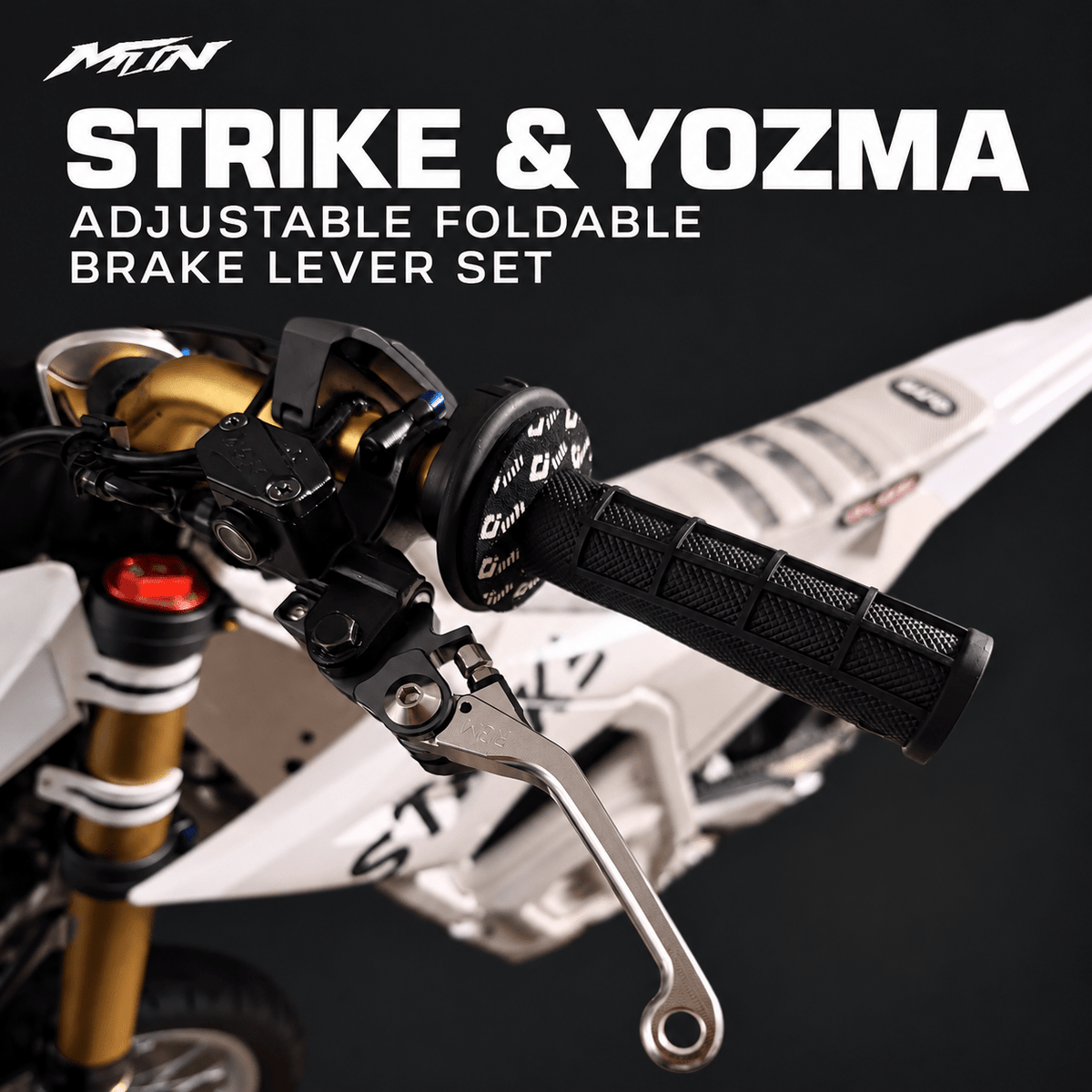 Adjustable Foldable Brake Lever Set | Strike & Yozma | MTN MOTOWORKS E-Moto Performance Parts & Accessories#