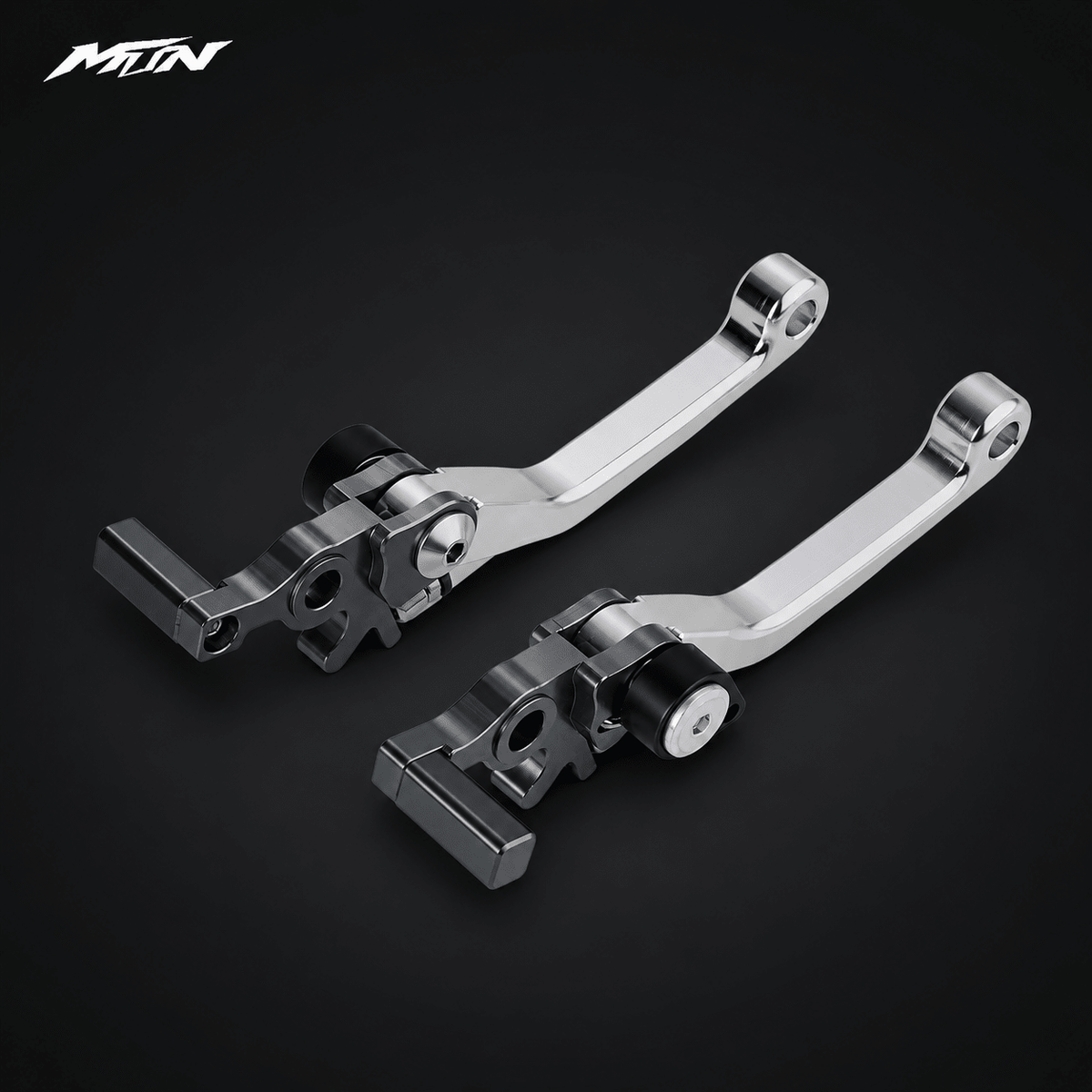 Silver adjustable foldable brake lever set for Strike and Yozma
