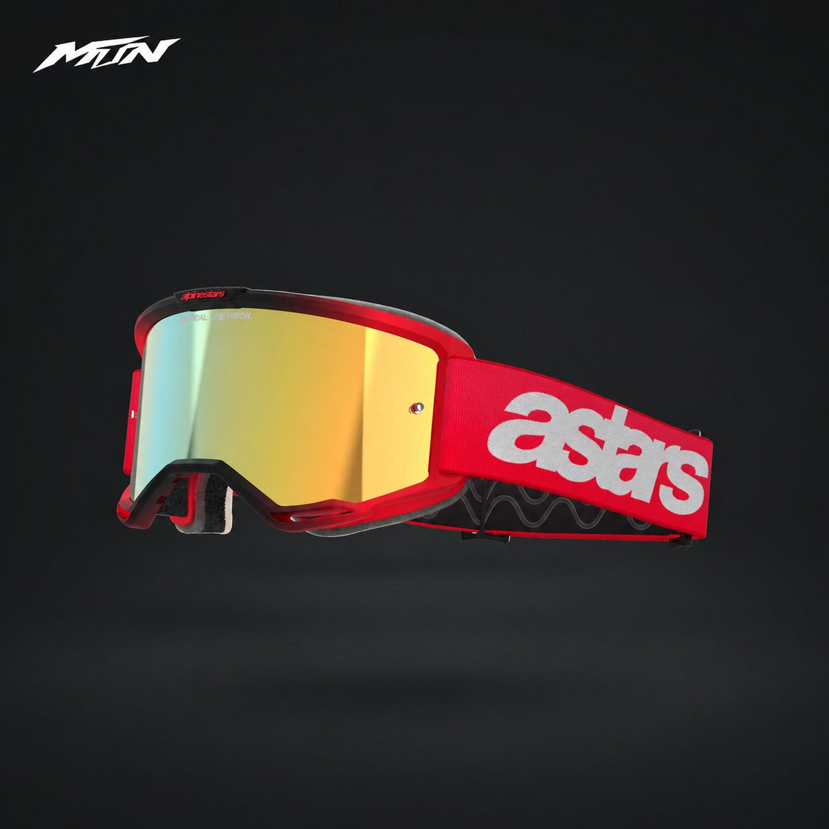 Alpinestars Vision 5 Goggles – Red, Mirror Gold Lens