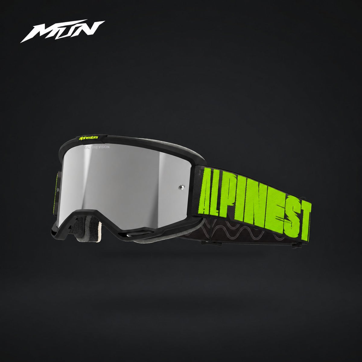 Alpinestars Vision 5 Goggles – Charcoal/Yellow Fluo, Mirror Silver Lens