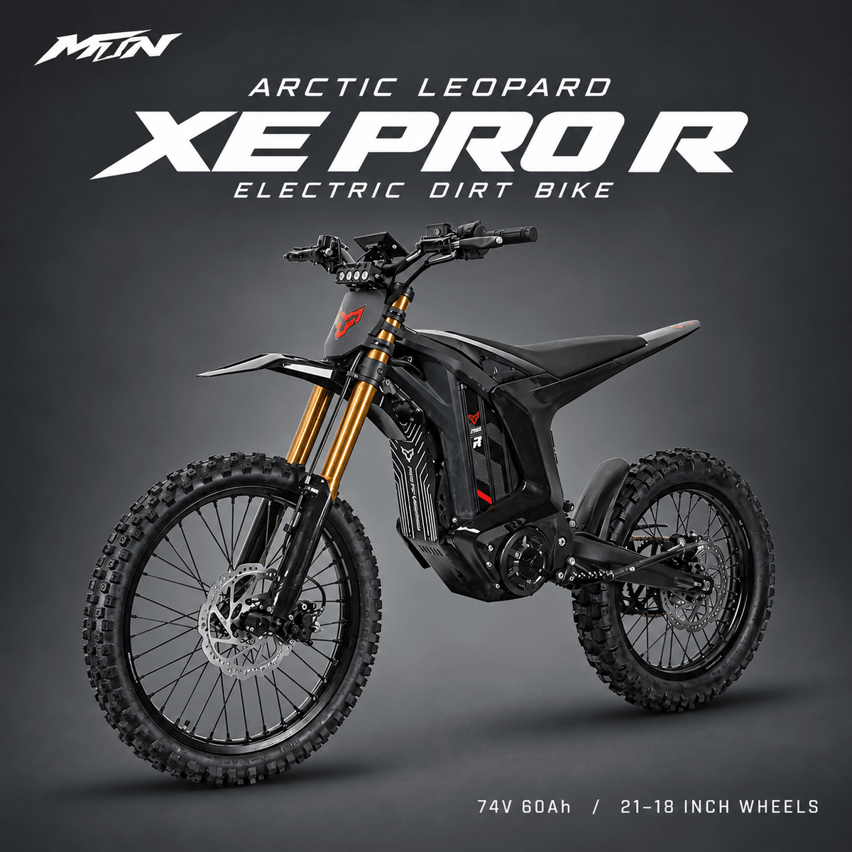 Arctic Leopard XE Pro R Electric Dirt Bike | MTN MOTOWORKS E-Moto Performance Parts & Accessories#