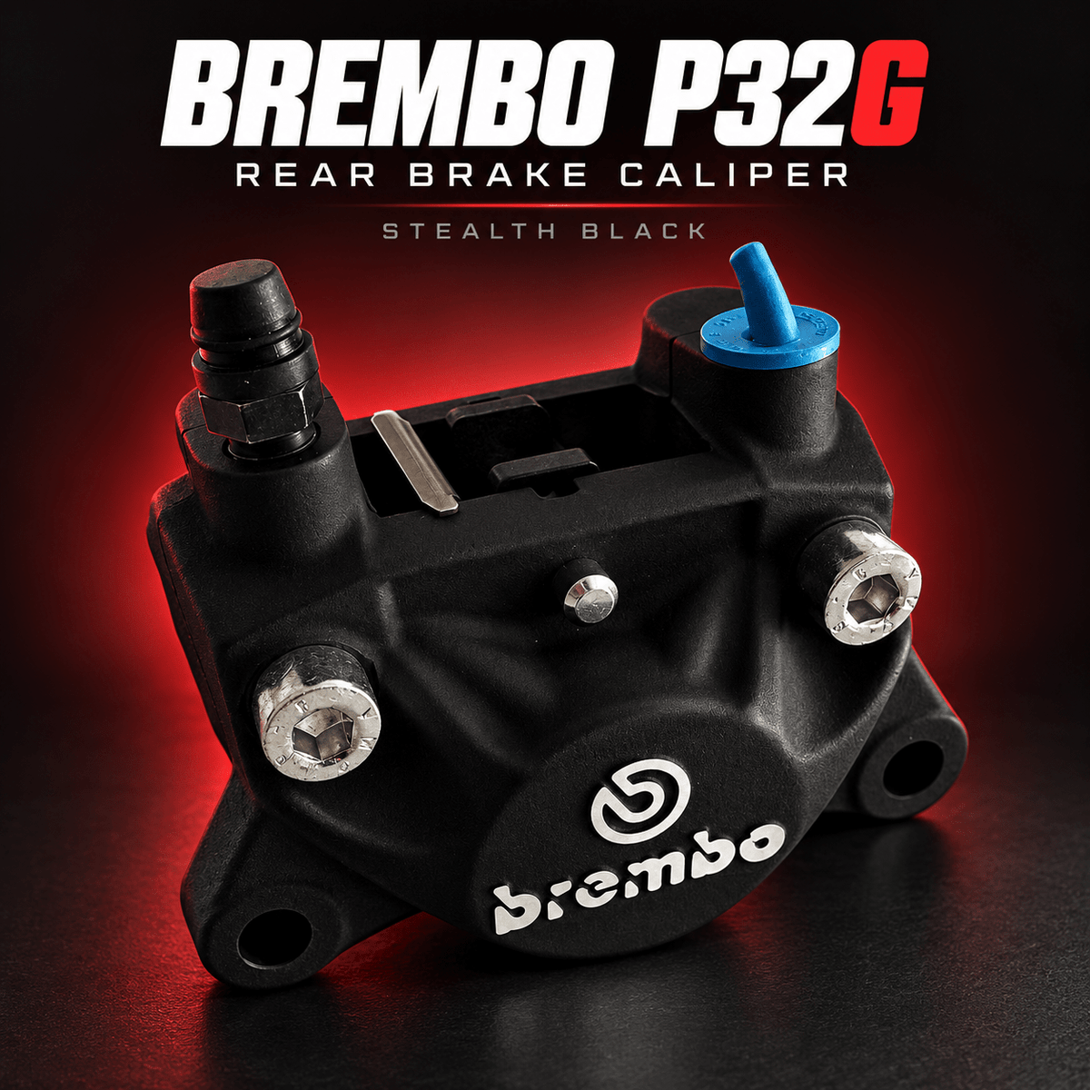 Brembo P32G Rear Brake Caliper – Stealth Black | MTN MOTOWORKS E-Moto Performance Parts & Accessories