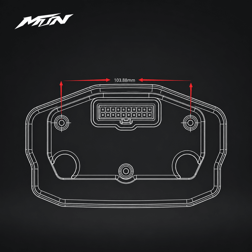 Compact DKYS DKD LCD speedometer for compatible e-moto controller setups