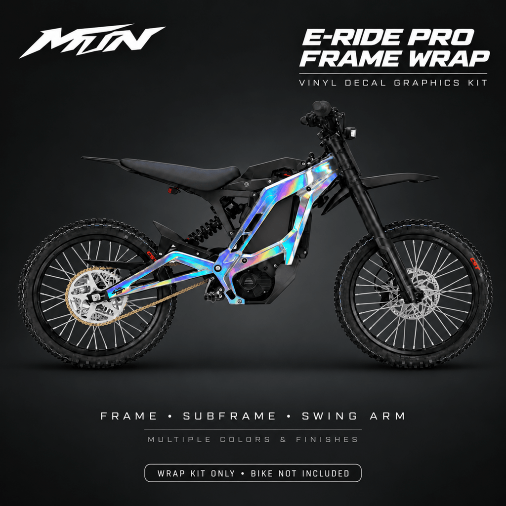 E-Ride Pro Frame Wrap | Vinyl Decal Graphics Kit | MTN MOTOWORKS E-Moto Performance Parts & Accessories#