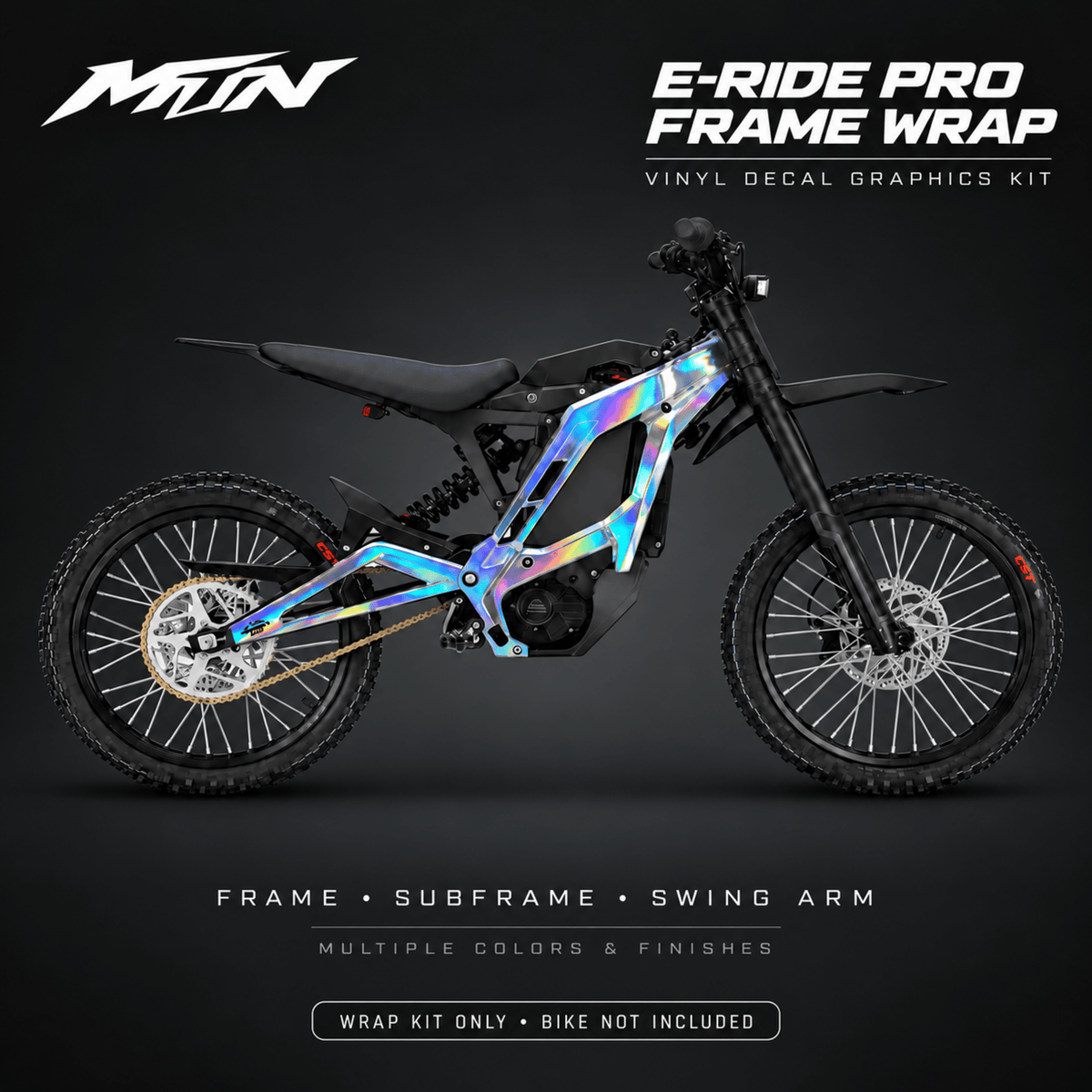 E-Ride Pro Frame Wrap | Vinyl Decal Graphics Kit | MTN MOTOWORKS E-Moto Performance Parts & Accessories#
