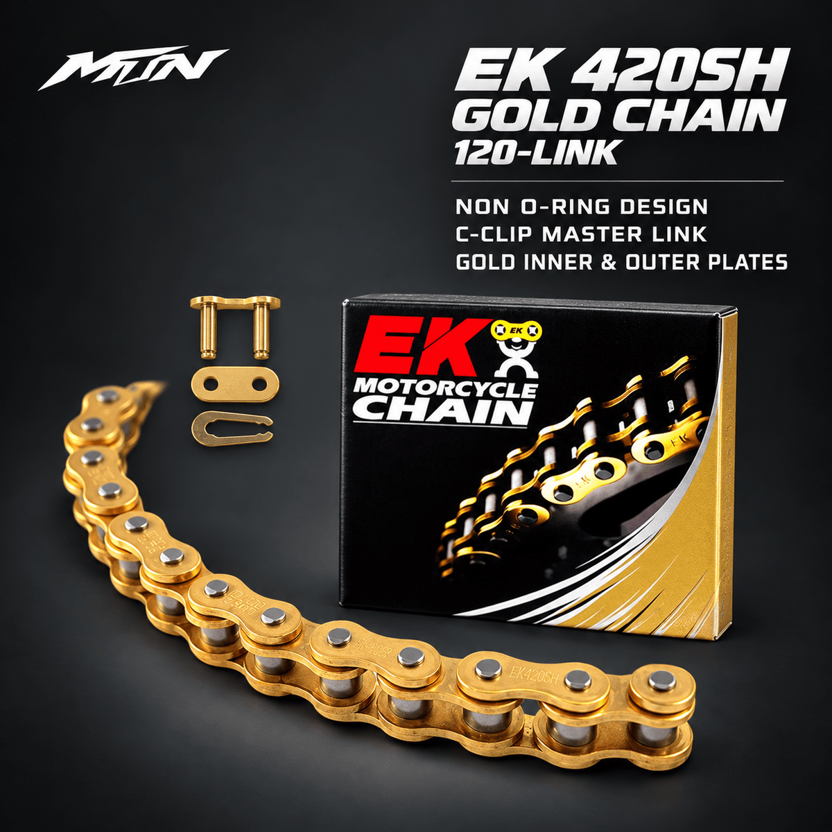EK 420SH Gold Chain | 120-Link