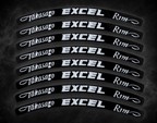 Excel Wheel Decal Kit – 8-Piece Dirt Bike & E-Moto Rim Decal Set | MTN MOTOWORKS E-Moto Performance Parts & Accessories