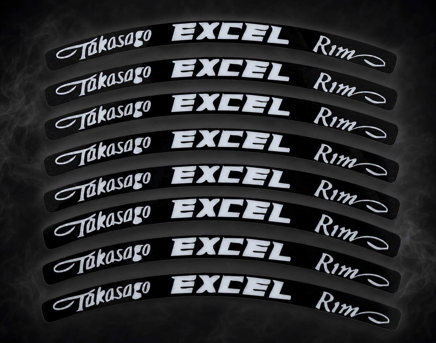 Excel Wheel Decal Kit – 8-Piece Dirt Bike & E-Moto Rim Decal Set | MTN MOTOWORKS E-Moto Performance Parts & Accessories