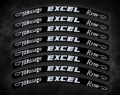 Excel Wheel Decal Kit – 8-Piece Dirt Bike & E-Moto Rim Decal Set | MTN MOTOWORKS E-Moto Performance Parts & Accessories