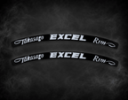 Excel Wheel Decal Kit – 8-Piece Dirt Bike & E-Moto Rim Decal Set | MTN MOTOWORKS E-Moto Performance Parts & Accessories