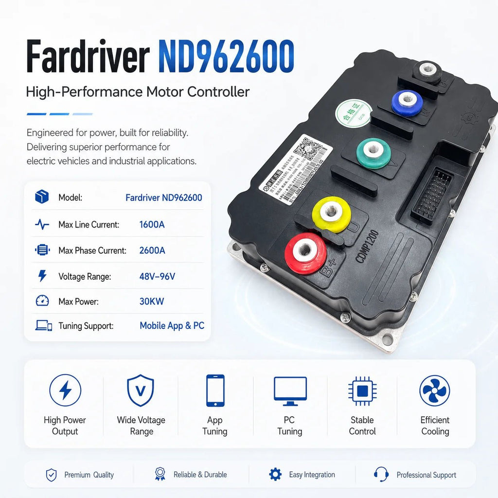 FarDriver ND962600 96V Programmable Sine Wave Controller | MTN MOTOWORKS E-Moto Performance Parts & Accessories